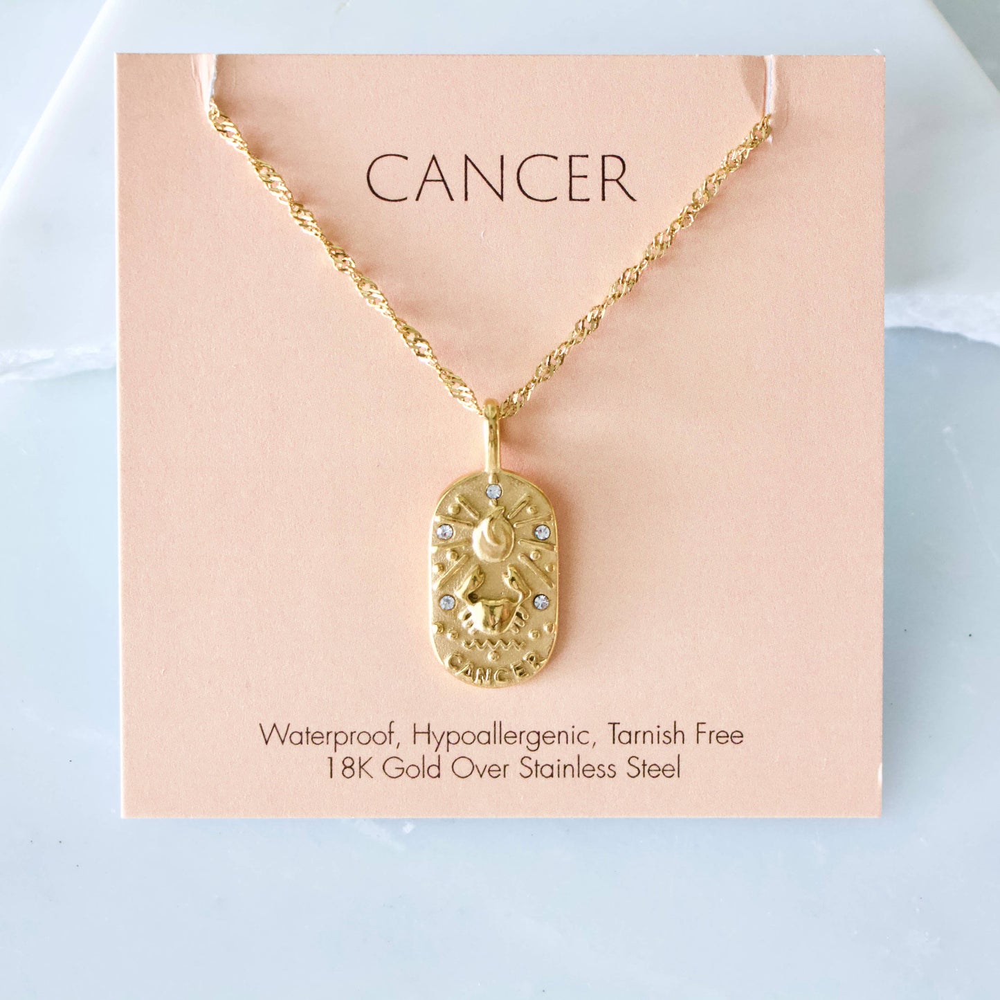 MBN Waterproof Zodiac Sign Tarnish Free: CANCER