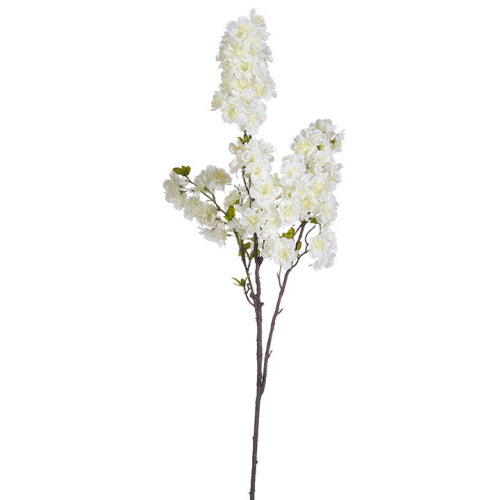 42" White Blossom Spray