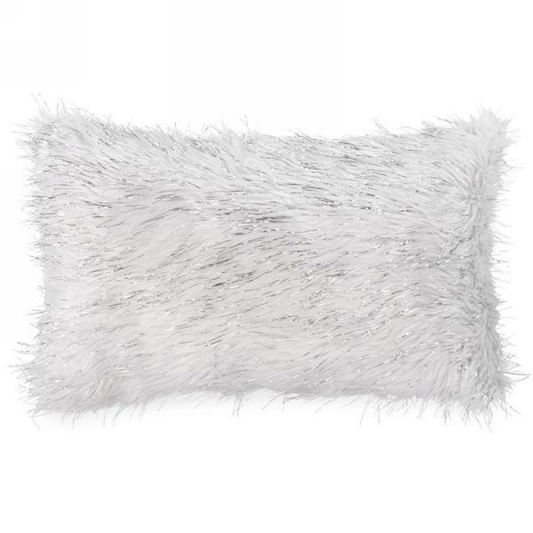 White Cushion Silver Lurex