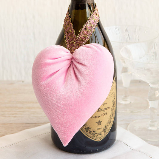 Handmade Velvet Hearts: Pink