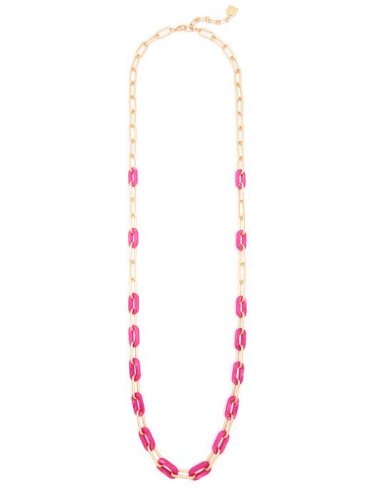 ZN Paperclip Link Long Hot Pink