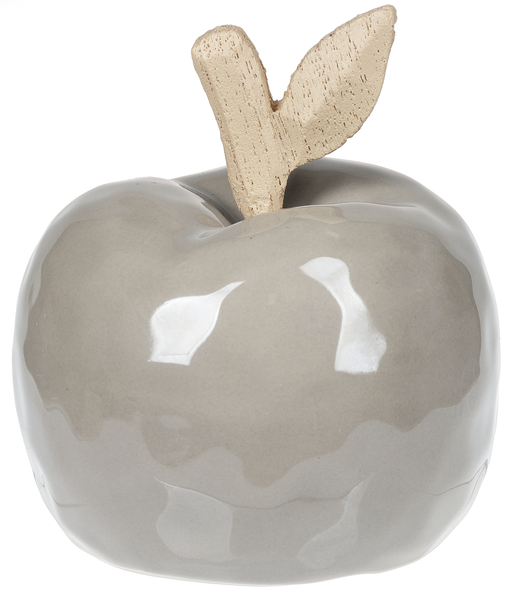 Large Ceramic Grey Apple