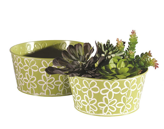 Set2 Tub Flowers Tin