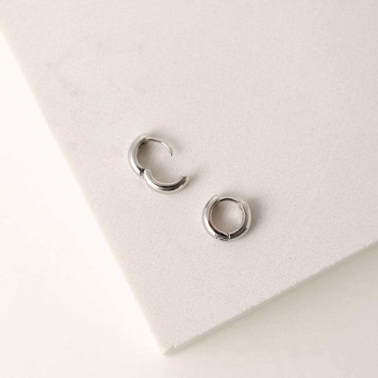 LTE Bea 10mm Hoop Earrings Silver