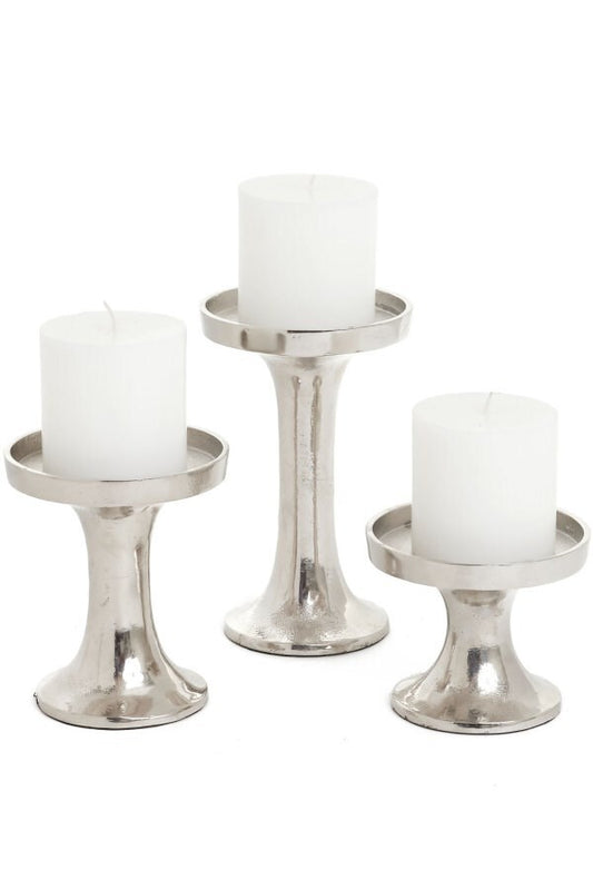 Candle Holder Alu Silv 4.5x5.5