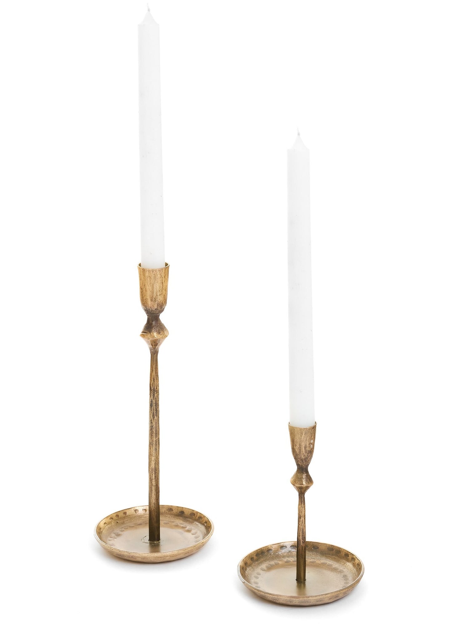 Candle Holder LG Iron Antique Brass