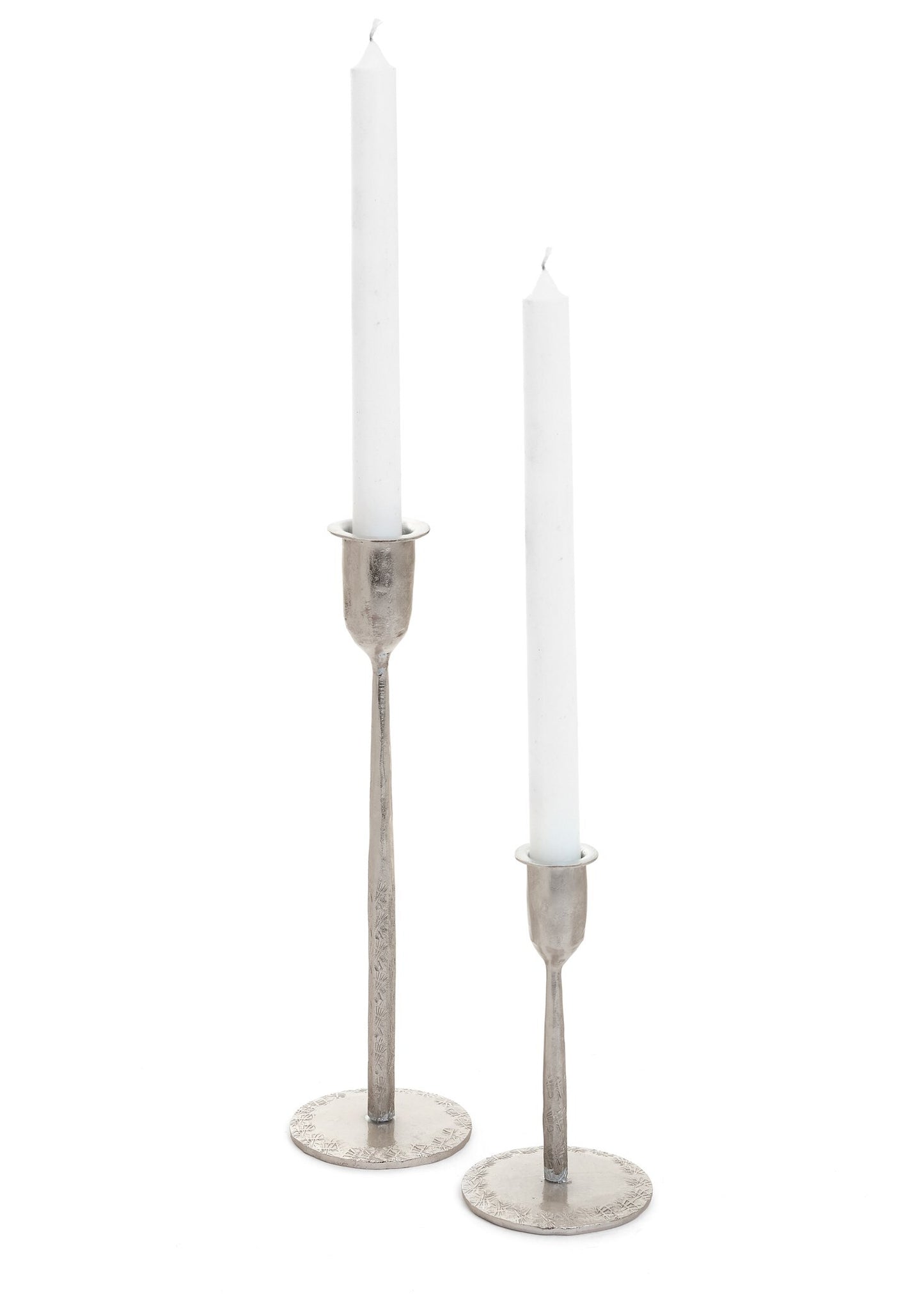 Candle Holder LG Iron Nickle