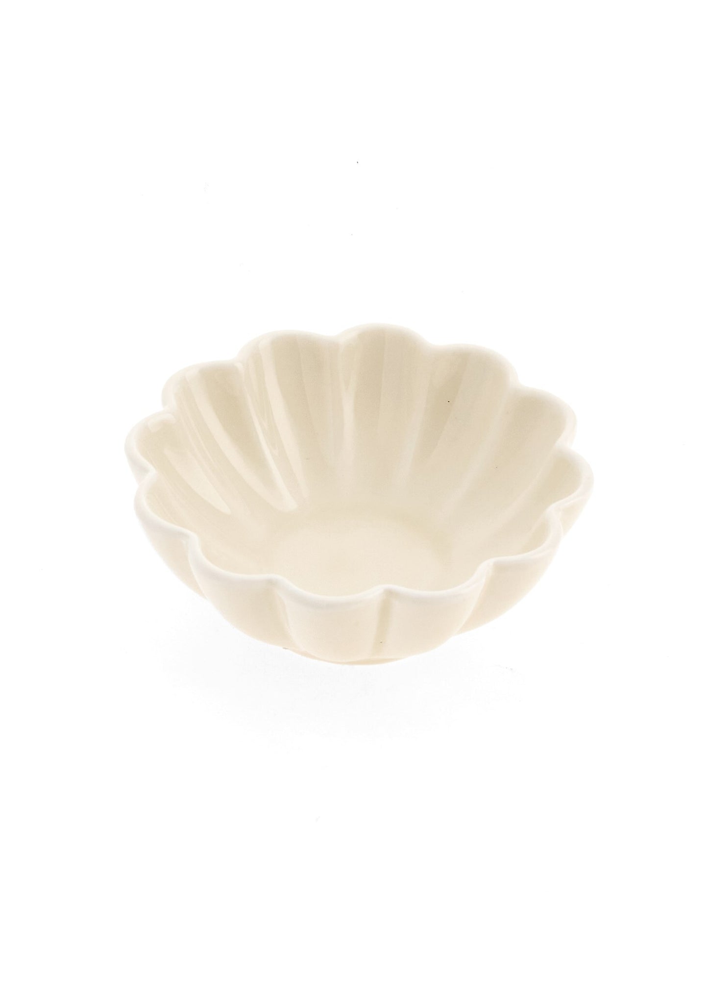 Small Ceramic Flower Bowl Cream