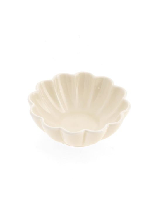 Small Ceramic Flower Bowl Cream