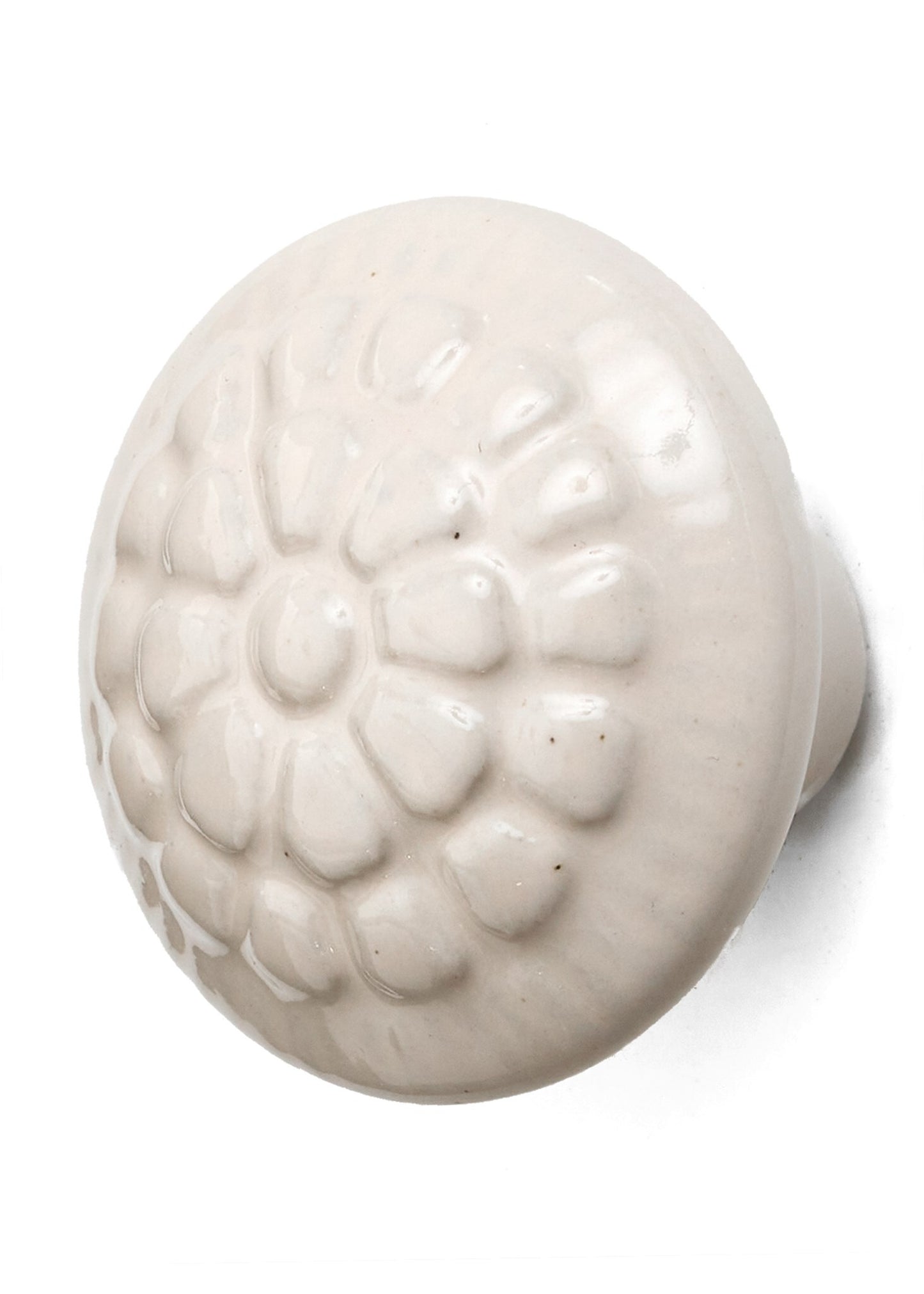 Knob Embossed Ceramic Ivory