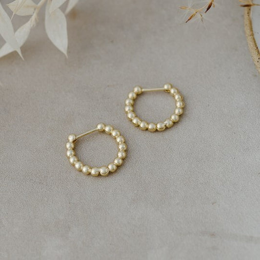 Glee Earrings Pinpoint Hoops Gold