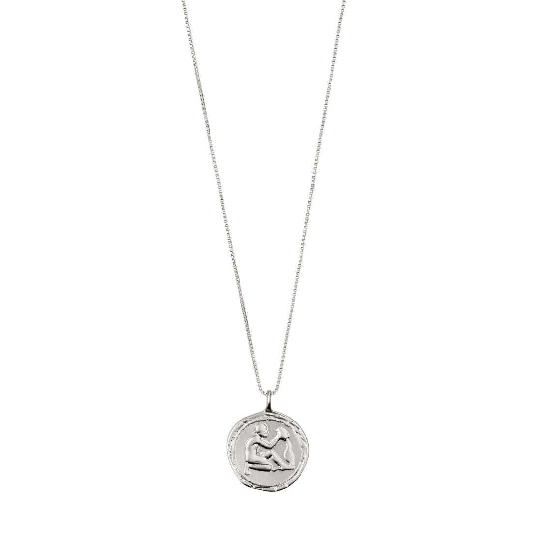 Pilgrim Aquarius Horoscope Silver Crystal Necklace