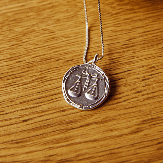 Pilgrim Necklace Libra Horoscope Silver Crystal