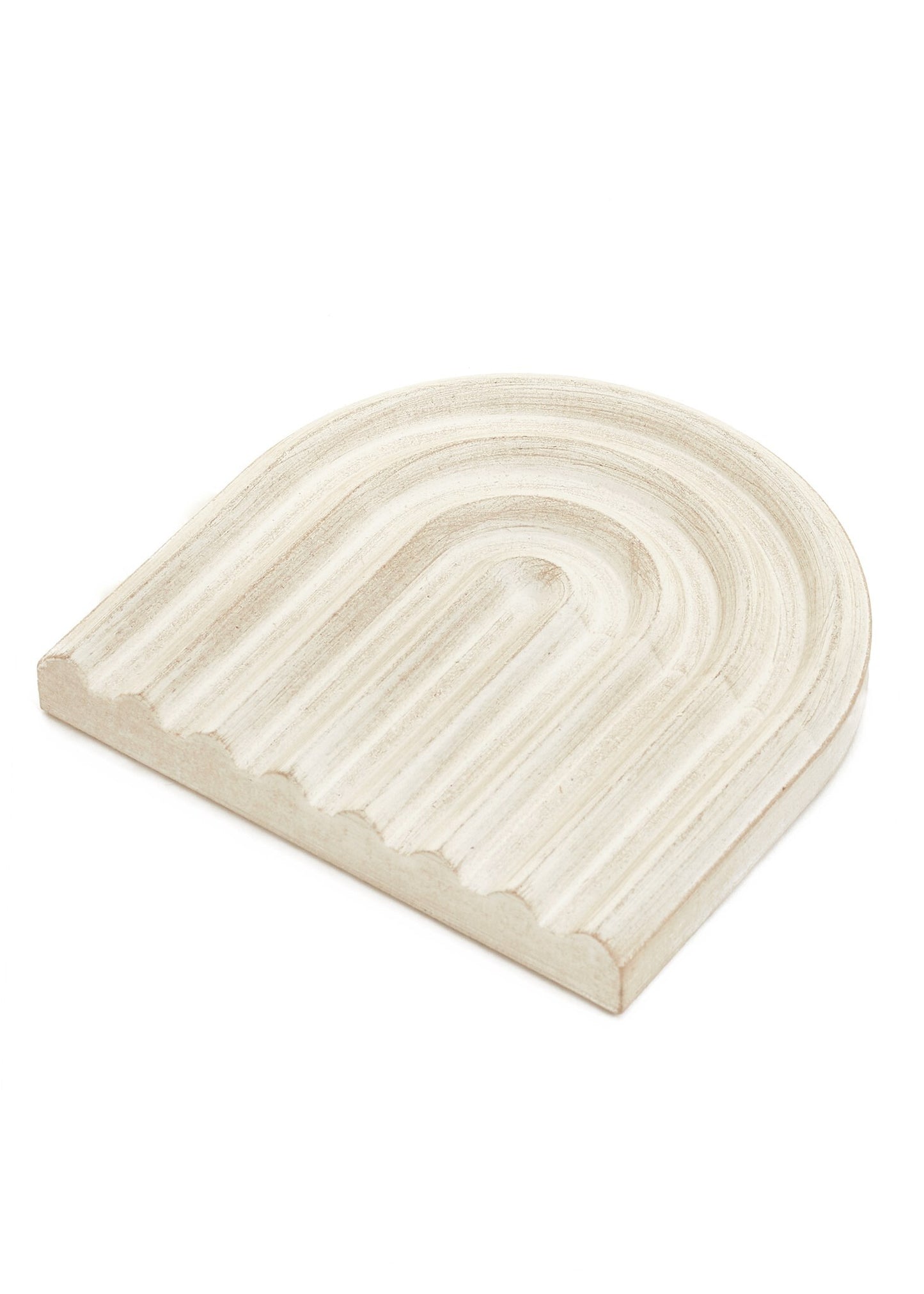 Vito Small Wood Rainbow Coaster White