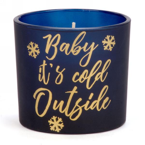 Scented Glass Candle It's Cold Outside