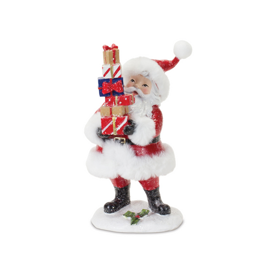 Santa 8.25" Resin w/ Presents