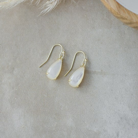 Glee Earrings Marmee Mother Of Pearl Gold