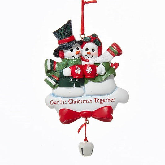 Orn 4" Our First Christmas Together Snow Couple