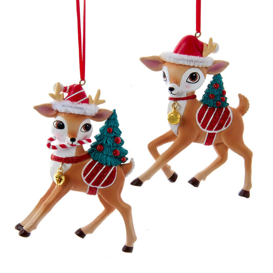 Orn 4" Peppermint Reindeer