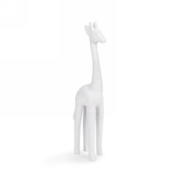 15.5" White Giraffe Decor