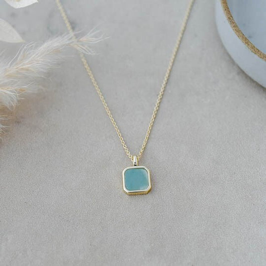 Glee Necklace Florence Gold Amazonite