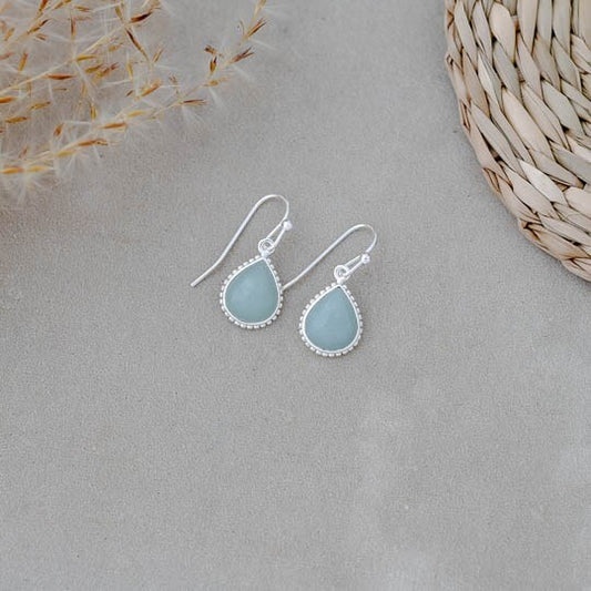 Glee Earrings Paris Amazonite Silver