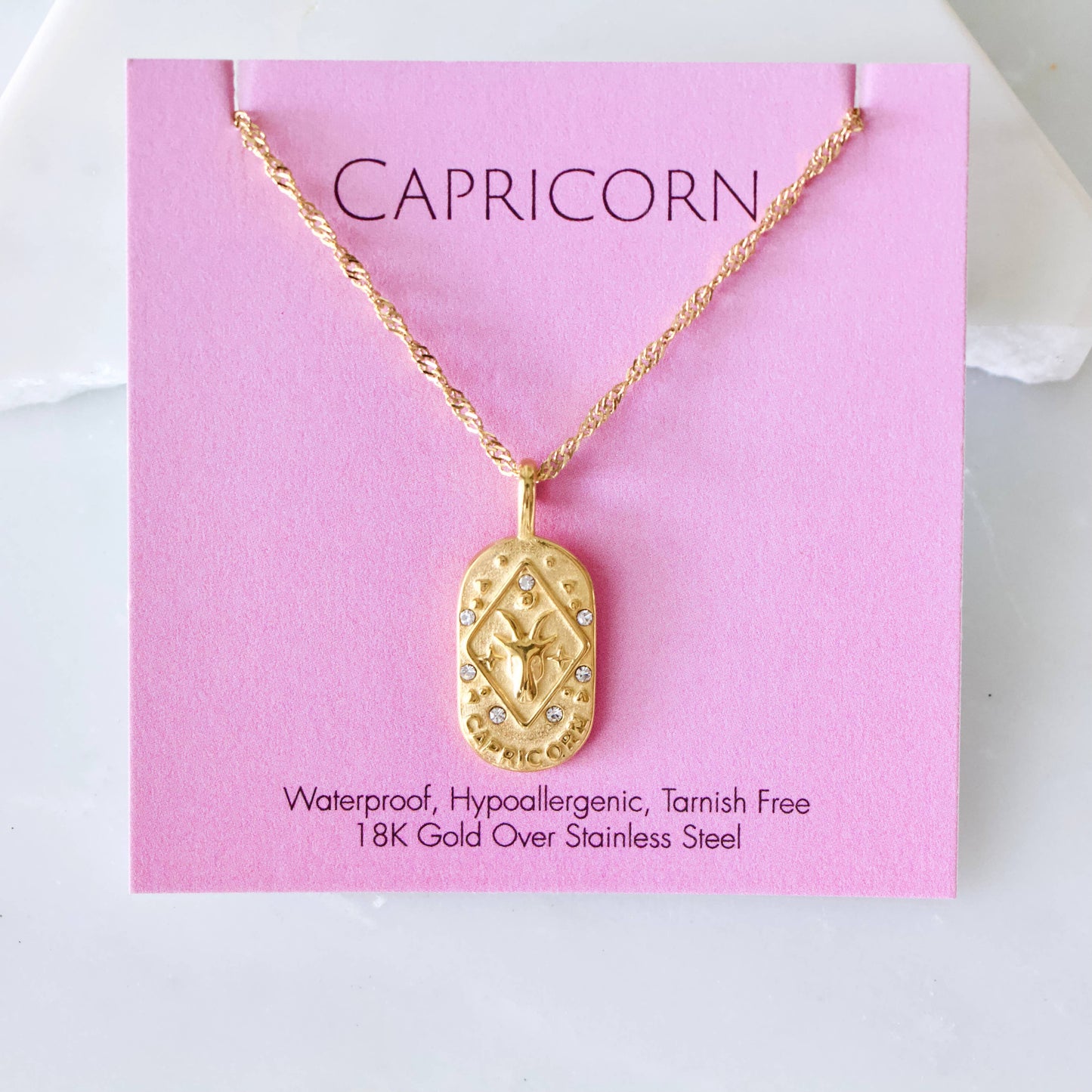 MBN Waterproof Zodiac Sign Tarnish Free: CAPRICORN