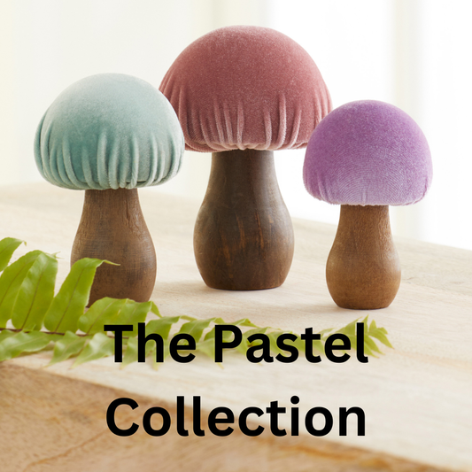 Handmade Velvet Mushrooms: The Pastel Collection