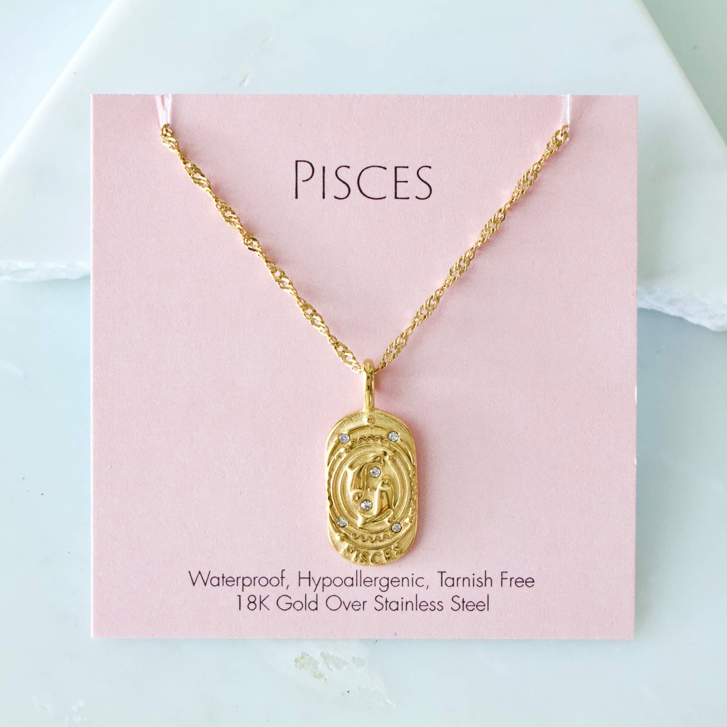 MBN Waterproof Zodiac Sign Tarnish Free: PISCES