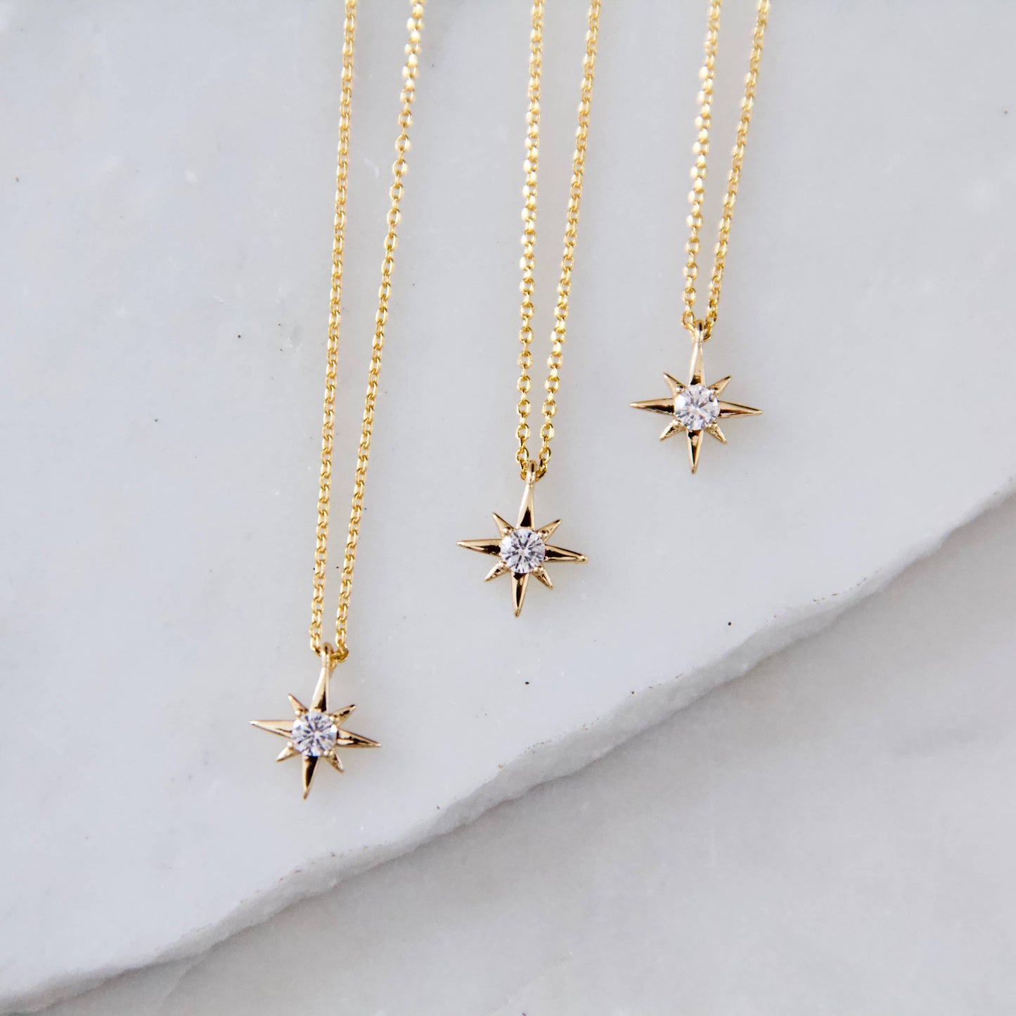 Mesa Blue Mini Star Necklace - Gold