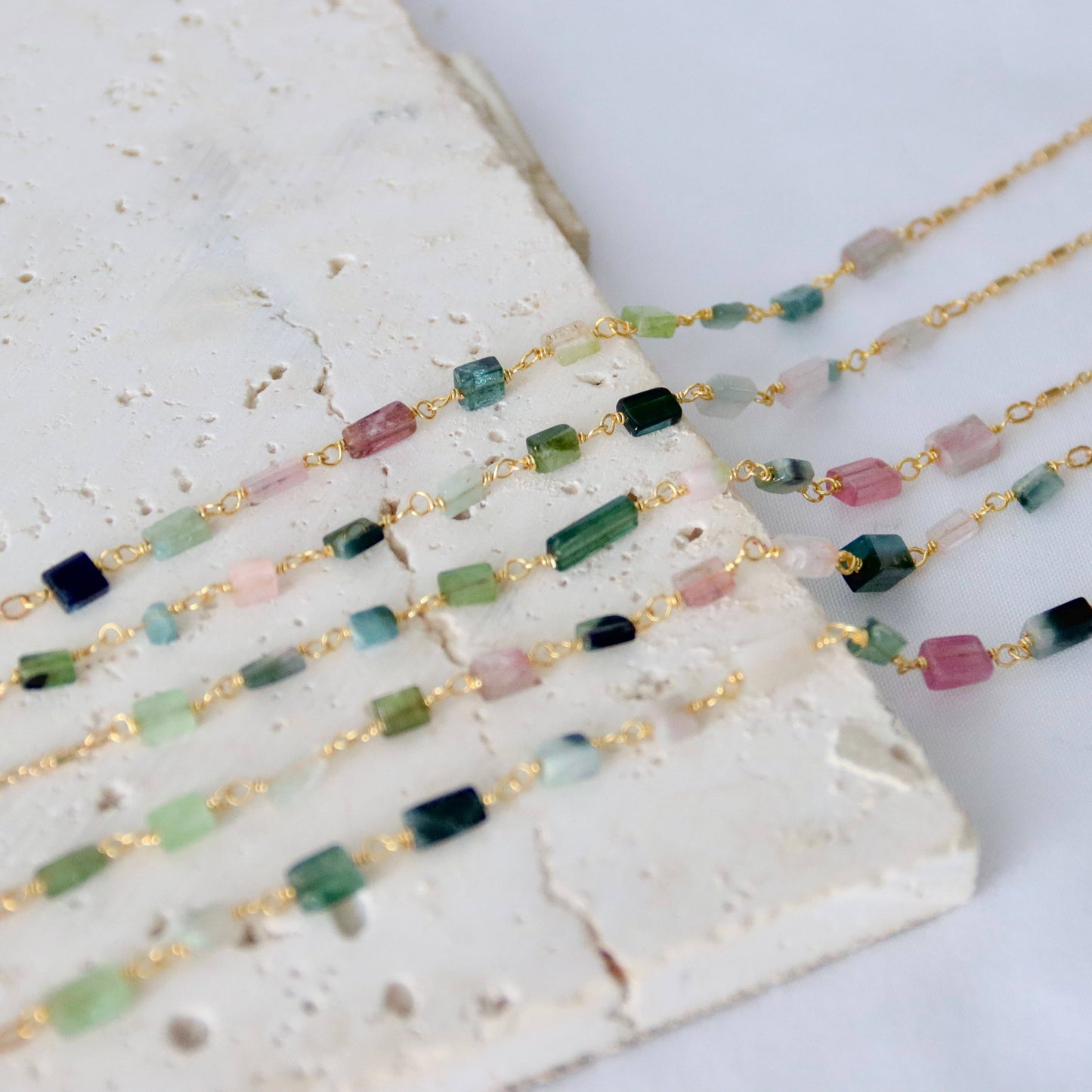 Mesa Blue Tourmaline Chip Necklace