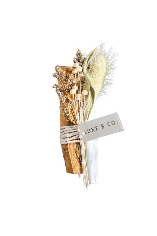 Palo Santo + Selenite + Dried Flowers Earth