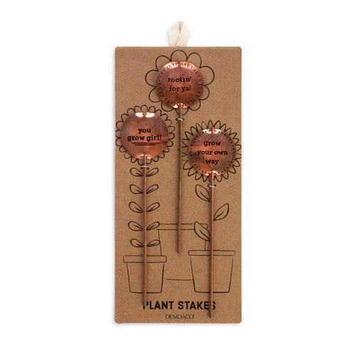 Rootin' For Ya Plant Stakes Set of 3
